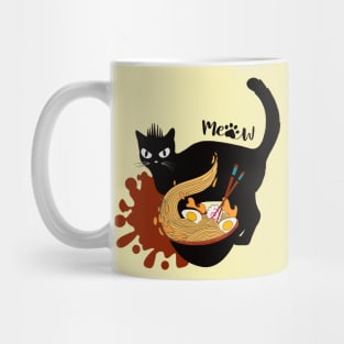 Cat Eating Ramen Mug